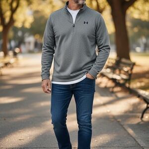 PULLOVER Under Armour ColdGear Golf Pullover in Gray